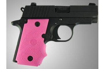 Image of Hogue SIG Sauer P238 Rubber Grip with Finger Grooves Pink 38007