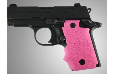 Image of Hogue SIG Sauer P238 Rubber Grip with Finger Grooves Pink 38007