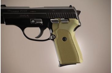 Image of Hogue SIG Sauer P239 Checkered Aluminum - Matte Green Anodized 31171