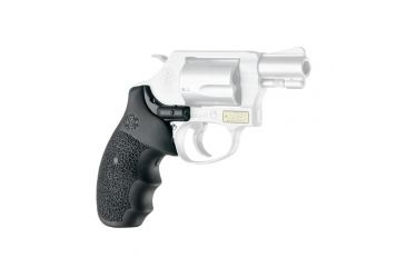 Image of Hogue Smith &amp; Wesson Laser Enhanced Grip, Green Laser, Round Butt Rubber Monogrip, J Frame, Black, 60980