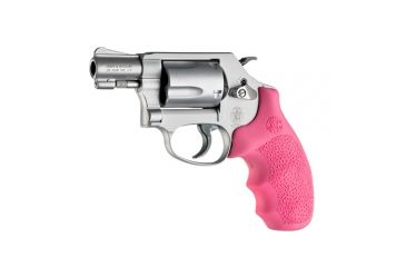 Image of Hogue Smith &amp; Wesson Laser Enhanced Grip, Green Laser, Round Butt Rubber Monogrip, J Frame, Pink, 60987