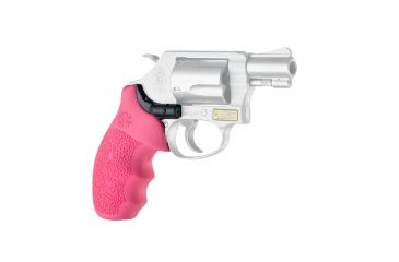 Image of Hogue Smith &amp; Wesson Laser Enhanced Grip, Green Laser, Round Butt Rubber Monogrip, J Frame, Pink, 60987