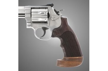 Image of Hogue Taurus Med Lg Sq Butt Rosewood Top Finger Groove Big Butt Checkered 66945