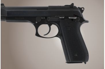 Image of Hogue Taurus Pt 99 Pt 92 Pt 100 Pt 101 With Decocker Checkered G 10 Black 99179