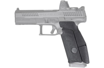Image of Hogue Wrapter Rubber 9mm Adhesive Pistol Grip, CZ P10 F, Black/Grain Texture, 17820