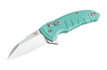 Image of Hogue X1-Microflip 2.75in Folder Wharncliffe Blade, Tumble Finish, Alum Frame, Aquamarine 24163