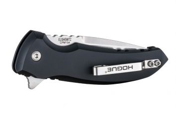 Image of Hogue X1-Microflip Folding Knife, 2.75in Drop Point Blade, Tumble Finish Alum Frame, Matte Black 24170