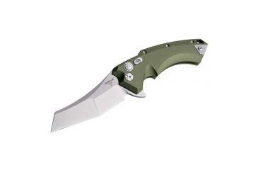 Image of X5 4" Folder CPM154 Wharncliffe Blade Tumbled Finish - OD Green Aluminum Frame