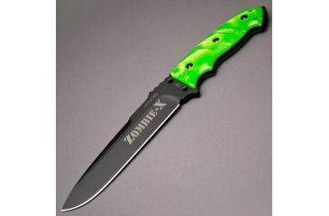Image of Hogue Zombie-X, Green Polymer Handle, 7 in. Black Plain DP HOG35155