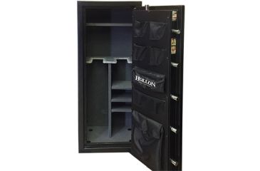 Image of Hollon Safe Fireproof, Drill &amp; Ballistic Resistant Gun Safe w/ Sargent &amp; Greenleaf Type 1 Electronic Lock, Black, Small, CS-12E
