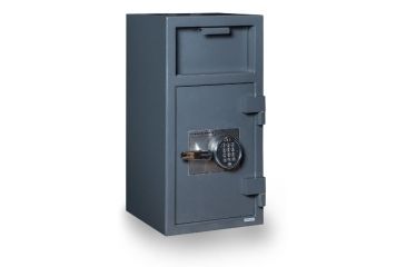Image of Hollon Safe Hollon FD-2714E Front Loading Depository Safe, Gray, Medium FD-2714E