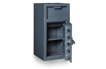 Image of Hollon Safe Hollon FD-2714E Front Loading Depository Safe, Gray, Medium FD-2714E