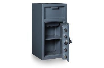Image of Hollon Safe Hollon FD-2714K Front Loading Depository Safe, Gray, Medium FD-2714K