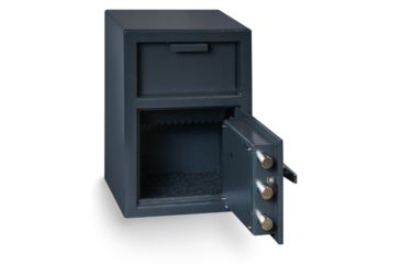 Image of Hollon Safe Hollon HDS-2014K Front Loading Depository Safe, Gray, Medium HDS-2014K