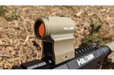 Image of OpticsPlanet Exclusive Holosun 403GL 1x 2 MOA Aluminum Micro Red Dot Sight,Flat Dark Earth, HS403GL FDE