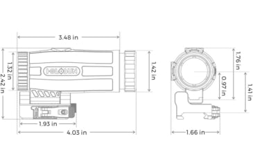 Image of Holosun HM3X Red Dot Magnifier, 3X, Integrated QD Mount w/Optional Spacer, Black, HM3X