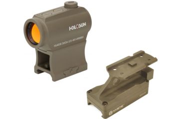 Image of Holosun LED Red Dot Sight w/Kinetic Development SIDELOK Aimpoint Micro Mount Lower 1/3 Co-Witness, Flat Dark Earth