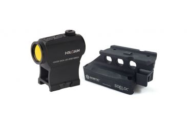 Image of Holosun LED Red Dot Sight w/Low and Co-witness Mounts W/ Kinetic Development SIDELOK Aimpoint Micro Mount Lower 1/3 Co-Witness, Black