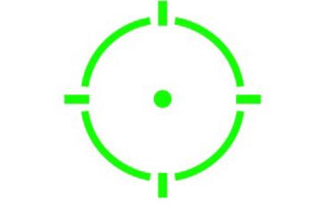 Image of Holosun Micro Red Dot Sight 2 MOA Dot/65 MOA Circle Dot w/Green LED Reticle, Black, HE515GT-GR