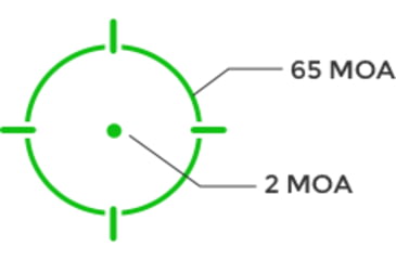 Image of Holosun OPMOD AEMS Reflex Red Dot Sight, Green 2 MOA Dot and 65MOA Circle, Wolf Gray