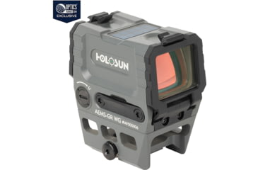 Image of Holosun OPMOD AEMS Reflex Red Dot Sight, Green 2 MOA Dot and 65MOA Circle, Wolf Gray