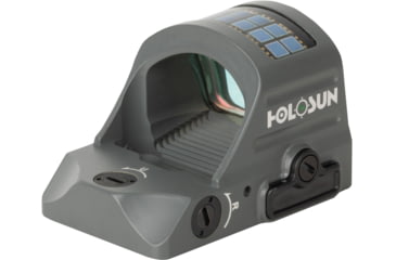 Image of Holosun OPMOD HS507C-GR-X2 Reflex Red Dot Sight, Green 2 MOA Dot and 32 MOA Circle, Wolf Gray