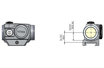 Image of Holosun Paralow Red Dot Sight, with low mount and 1/3 co-witness high mount HS403GL