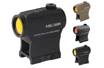 Image of Holosun Paralow Red Dot Sight, 2 MOA Dot, Parallax-Free, Black, Flat Dark Earth, Orange, Yellow