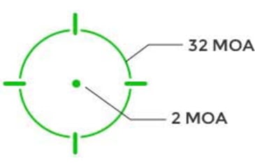 Image of Holosun SCS Solar Charging Sight for Walther PDP 2.0, 2 MOA Dot/32 MOA Circle Green Reticles, Black, SCS-PDP-GR