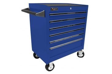 Image of Homak 27in Professional Rolling Cabinet w/ 6 Drawers, Blue BL04062601