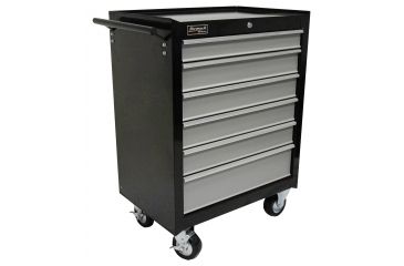 Image of Homak 27in SE Series Rolling Cabinet w/ 6 Drawers, Black And Gray BG04027603