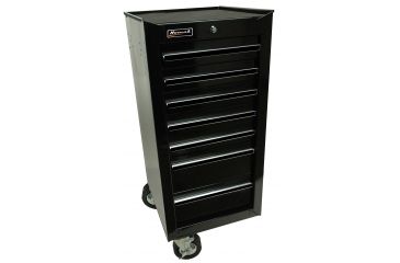 Image of Homak 41in Side Cabinet Add-On w/ 7 Drawers, Black BK08041071
