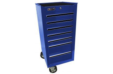 Image of Homak 41in Side Cabinet Add-On w/ 7 Drawers, Blue BL08041071
