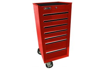 Image of Homak 41in Side Cabinet Add-On w/ 7 Drawers, Red RD08041071