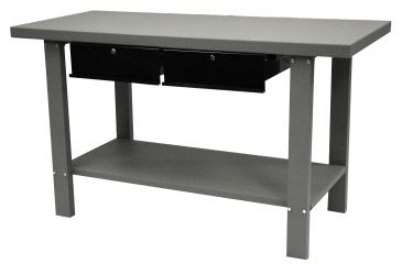 Image of Homak 59in Industrial Gray Workbench w/ 2 Drawers GW00550170