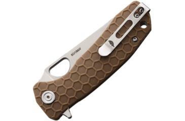 Image of Honey Badger Knives Medium Leaf Linerlock Tan