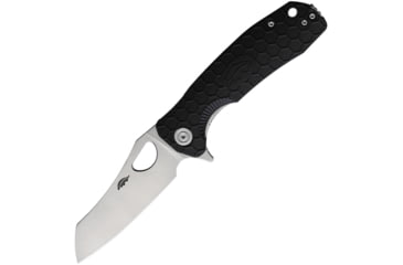 Image of Honey Badger Knives Warncleaver Linerlock Folding Knife, 3.13 satin finish 8Cr13MoV stainless blade, Black textured GRN handle, HB1038