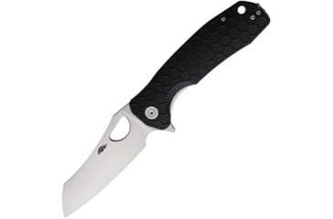 Image of Honey Badger Knives Warncleaver Linerlock Folding Knife, 3.63 satin finish 8Cr13MoV stainless blade, Black textured GRN handle, HB1031