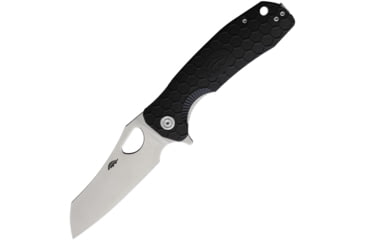 Image of Honey Badger Knives Warncleaver Linerlock Folding Knife, 3.63 satin finish D2 tool steel blade, Black textured GRN handle, HB1104