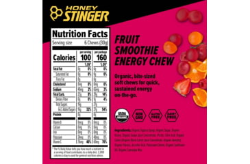 Image of Honey Stinger Energy Chews, Fruit Smoothie/Cherry/Orange/Berry, 1.8oz Bag, 72019