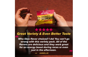 Image of Honey Stinger Energy Chews, Fruit Smoothie/Cherry/Orange/Berry, 1.8oz Bag, 72019