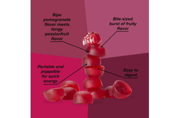 Image of Honey Stinger Energy Chews, Pomegranate Passion Fruit, 1.8oz Bag, 72219