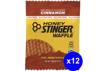 Image of Honey Stinger Gluten Free Organic Waffle, Cinnamon -1 oz Packet/12 Count Box, 12 Pack