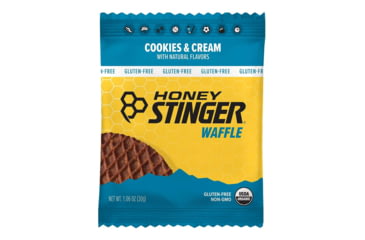Image of Honey Stinger Gluten Free Organic Waffle, Cookies &amp; Cream, 1 oz Pack, 76112