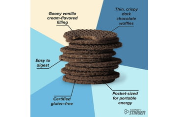 Image of Honey Stinger Gluten Free Organic Waffle, Cookies &amp; Cream, 1 oz Pack, 76112