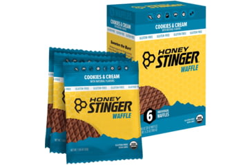 Image of Honey Stinger Gluten Free Organic Waffle, Cookies &amp; Cream, 1 oz Pack/ 6 Count Box, 76106