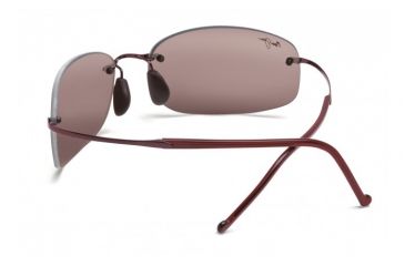 Image of Maui Jim Honolua Bay Sunglasses w/ Burgundy Frame and Maui Rose Lenses - R516-07, Back View