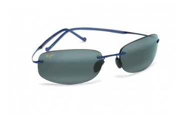 Image of Maui Jim Honolua Bay Sunglasses w/ Blue Frame and Neutral Grey Lenses - 516-03, Quarter View