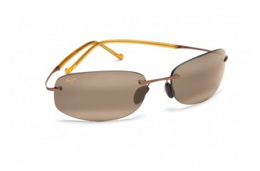 Image of Maui Jim Honolua Bay Sunglasses w/ Amber Frame and HCL Bronze Lenses - H516-21, Quarter View