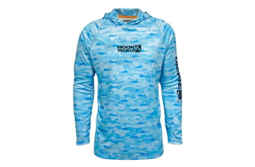 Image of Hook &amp; Tackle Mens Camo Billfish UV Fishing Hoodie, M013864H-202-L